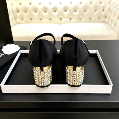 CC 2026 Mary Jane 65 Black Velvet Leather 700642