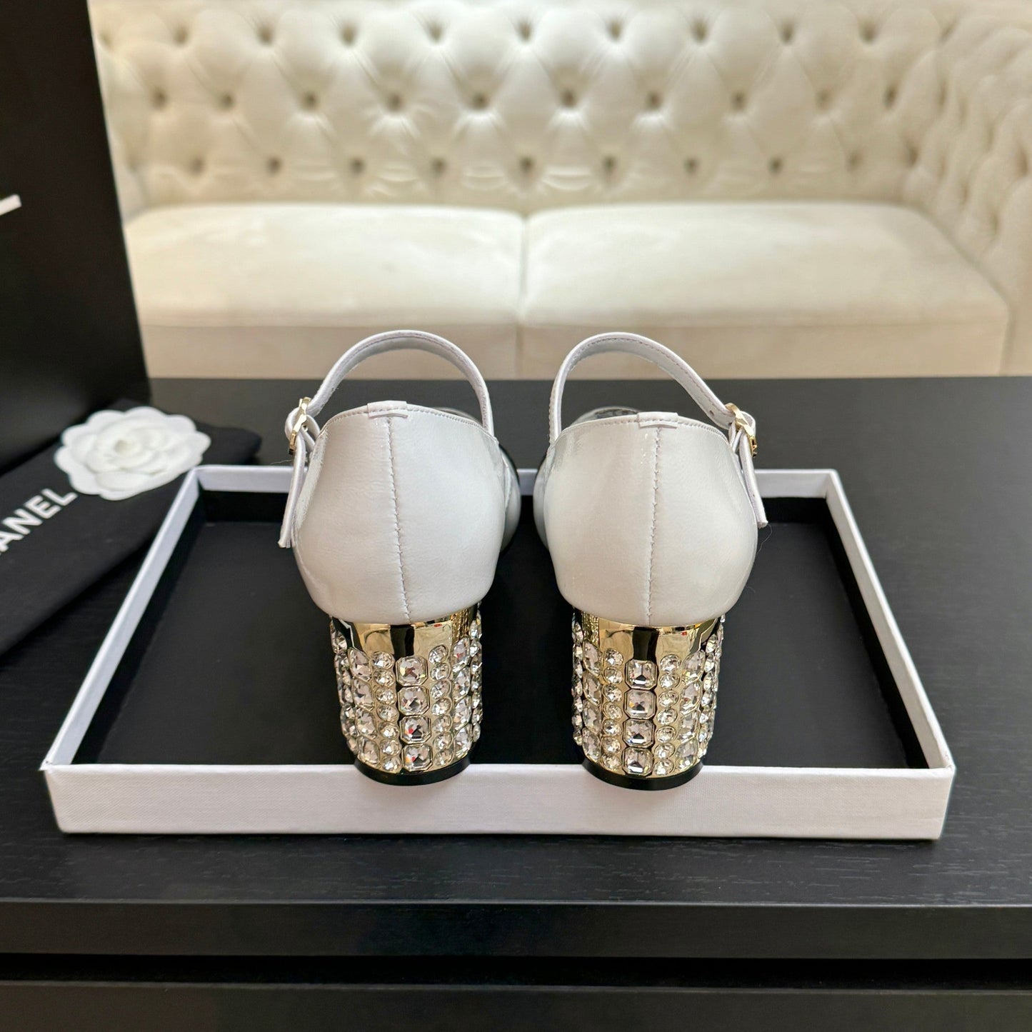 CC 2026 Mary Jane 65 White Black Patent Leather 700643