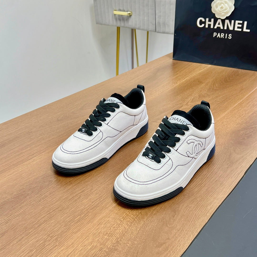 CC Sneaker 25mm In White Soft Denim 149496