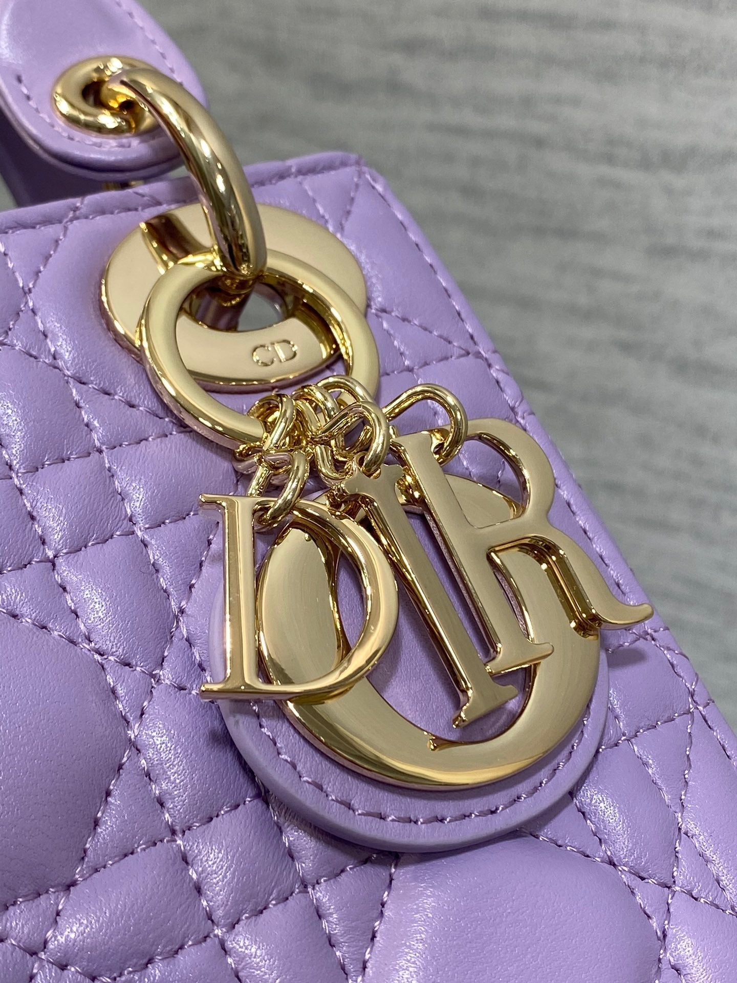 Dior 2026 Mini Lady Dior Bag Purple Lambskin 247396