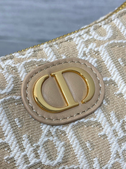 Dior 2026 Cigale Bag 26cm Beige Raffia-effect Check Fabric 272905
