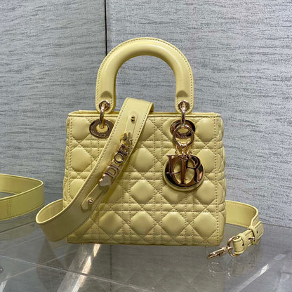 Dior 2026 Mini Lady Dior Bag Yellow Lambskin 270903