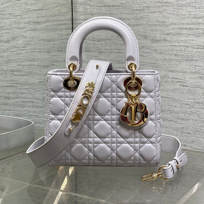 Dior 2026 Mini Lady Dior Bag Light Purple Lambskin 267705