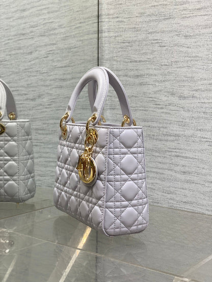 Dior 2026 Mini Lady Dior Bag Light Purple Lambskin 267705