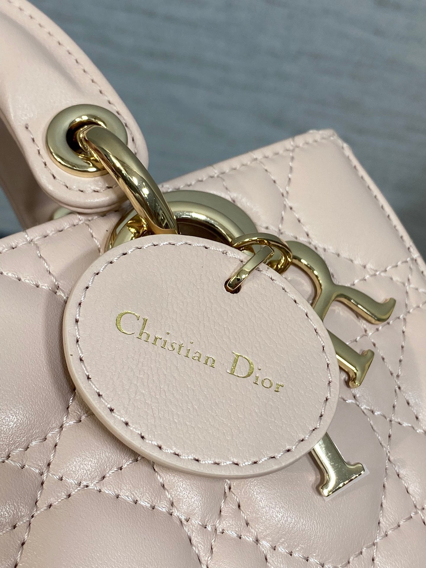 Dior 2026 Micro Lady D-Joy Bag 19cm Powder Pink Cannage Lambskin
