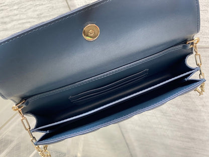 Dior 2026 My Dior Bag 21cm Navy Blue Lambskin 289008
