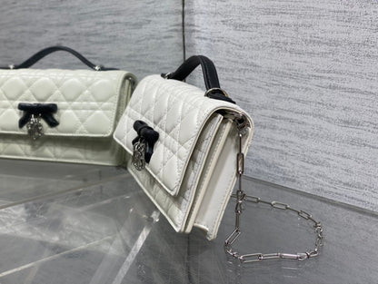 Dior 2026 My Dior Mini Bag Two-Tone White Black Lambskin 284081