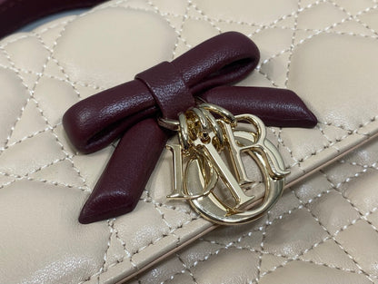 Dior 2026 My Dior Mini Bag Two-Tone Trench and Hermitage Red Lambskin 284083