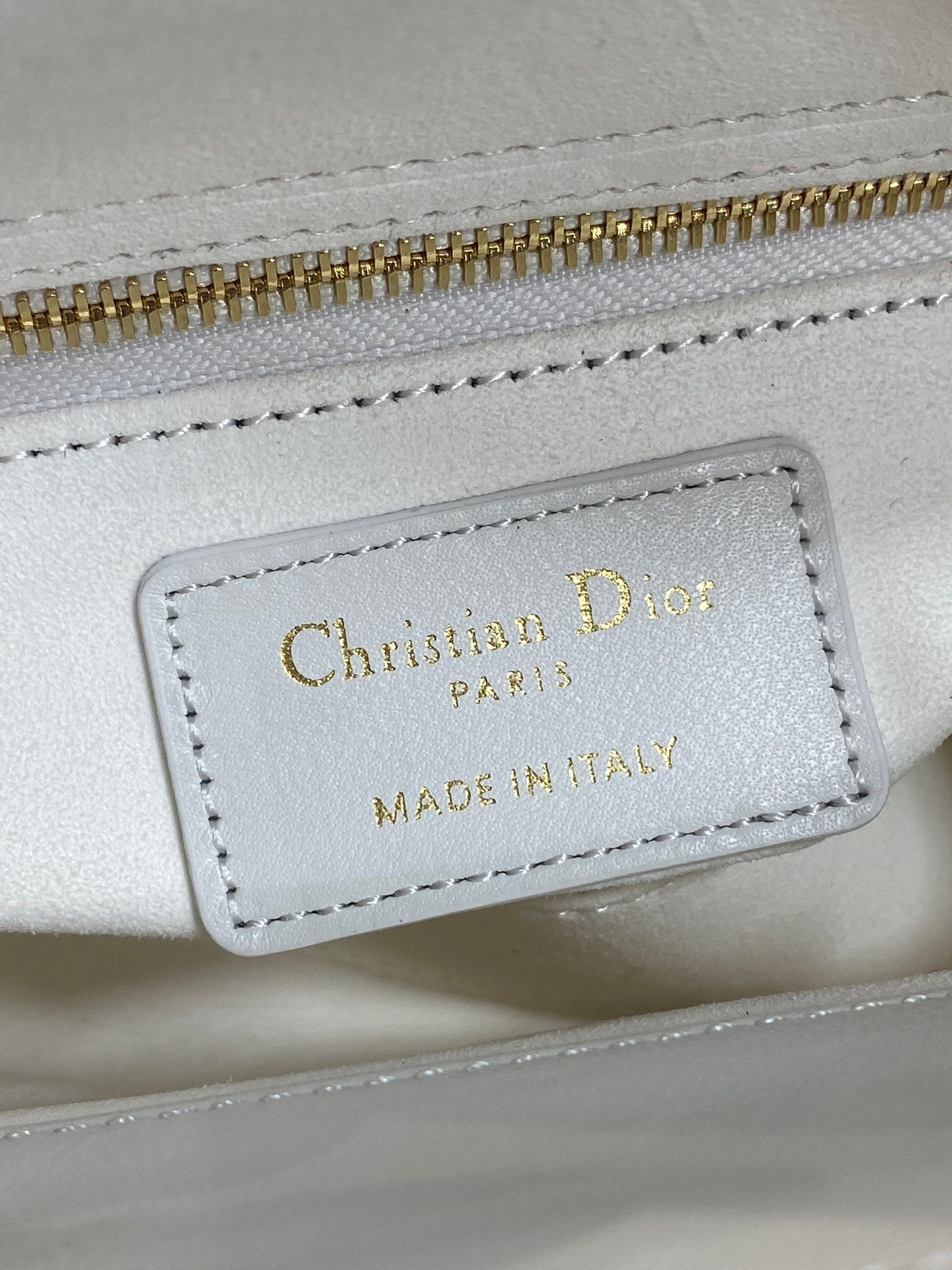 Dior 2026 Mini Lady Dior Bag White Black Lambskin 284137