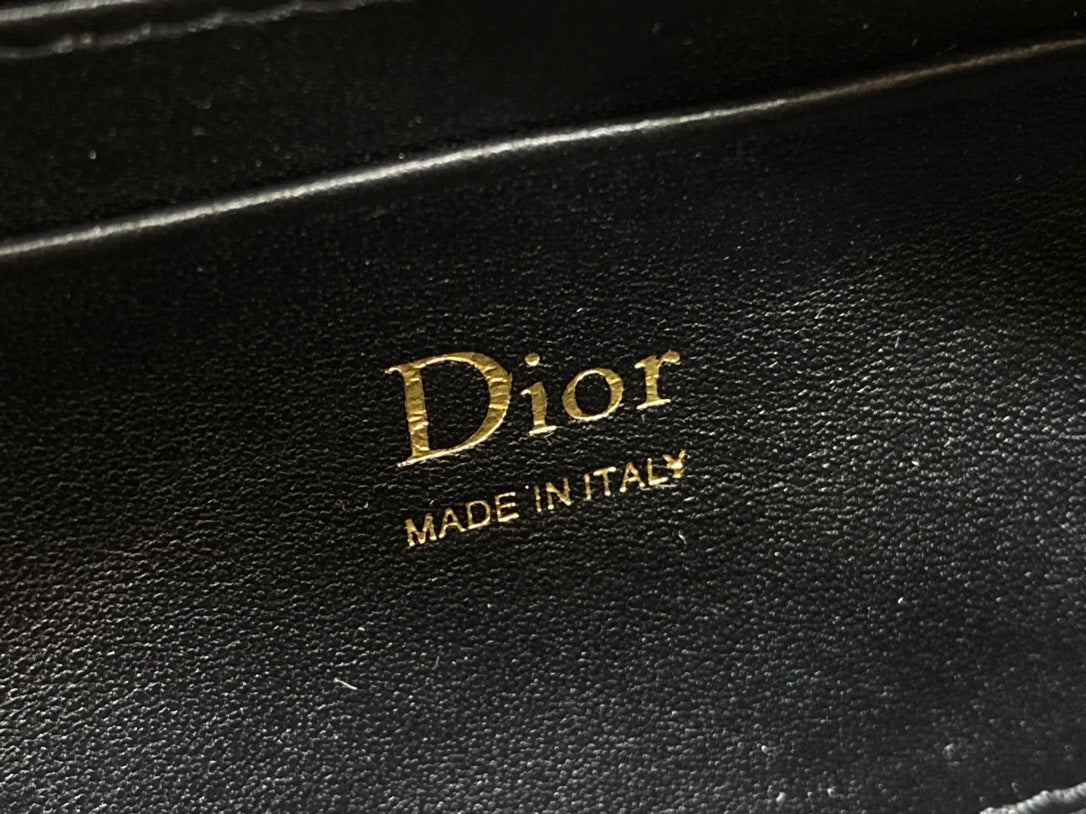 Dior 2026 Bow Pouch 20cm Black Lambskin 284145
