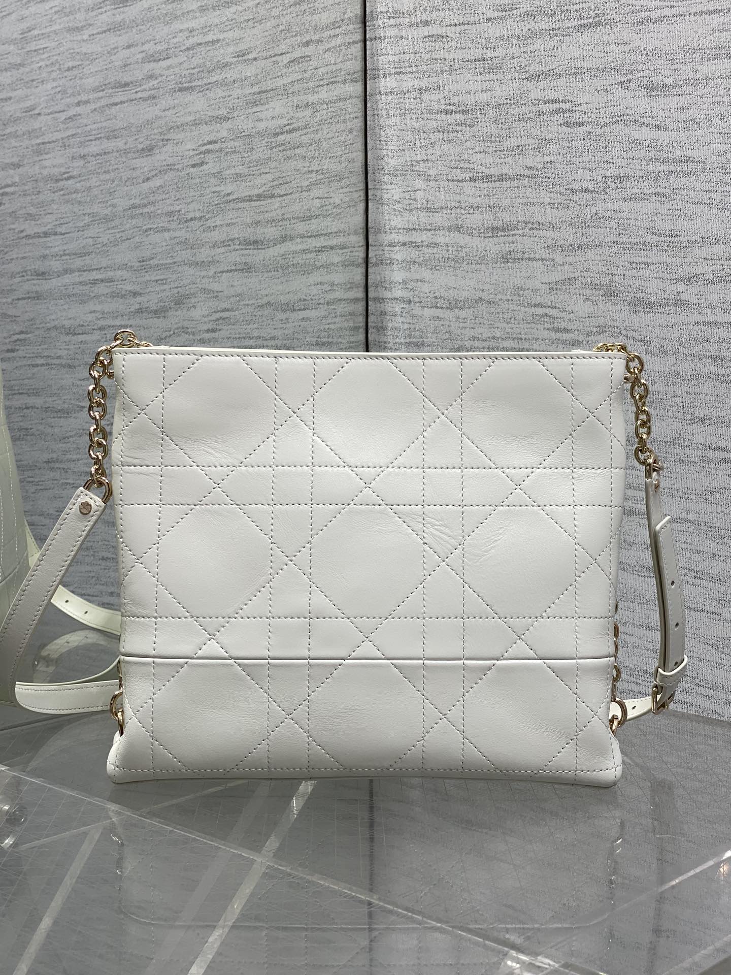 Dior 2026 Trianon Bag 25cm White Lambskin 286604