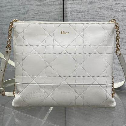 Dior 2026 Trianon Bag 25cm White Lambskin 286604