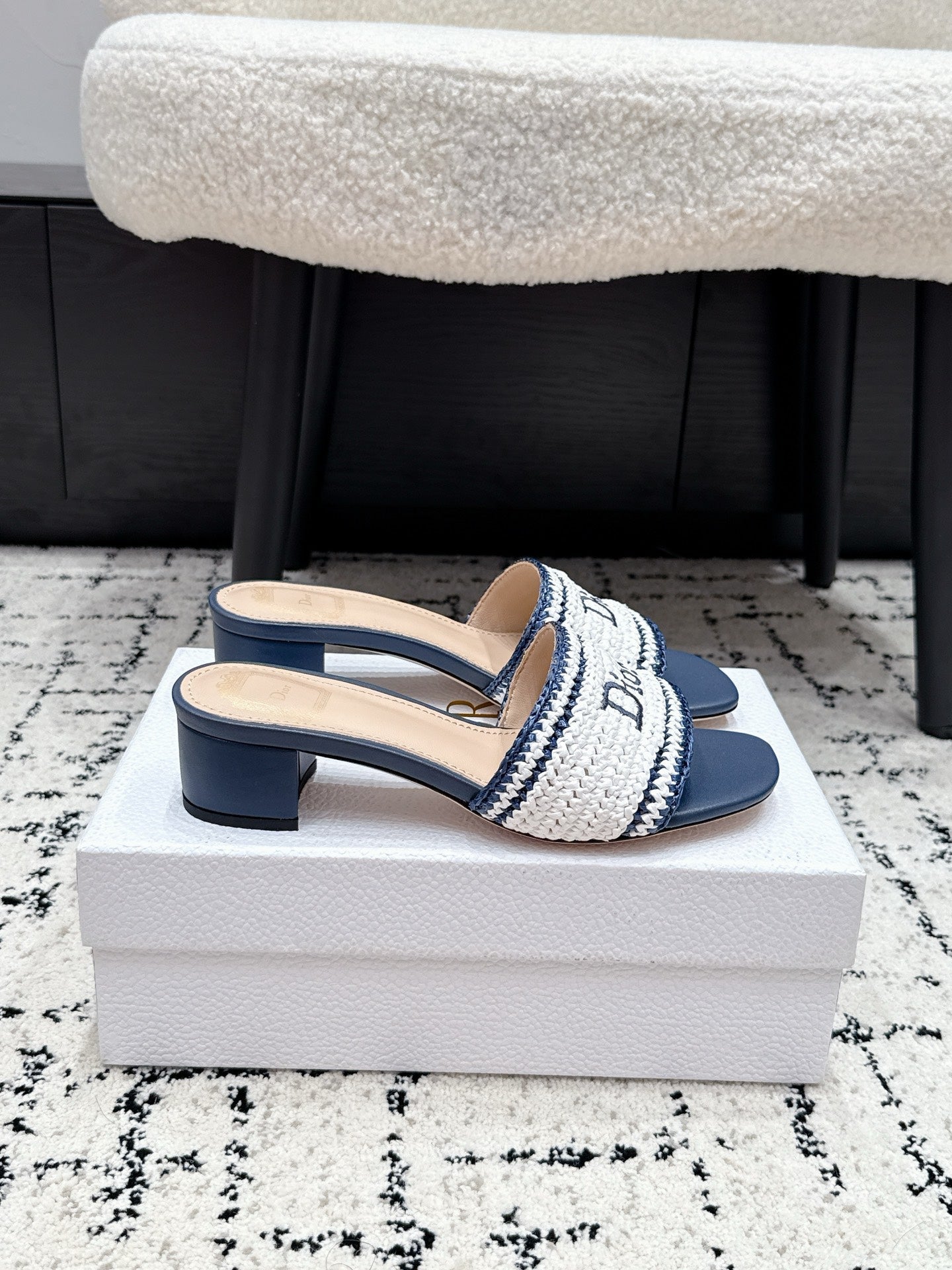 Dior 2026 Sandal 45mm Raffia Woven 847005