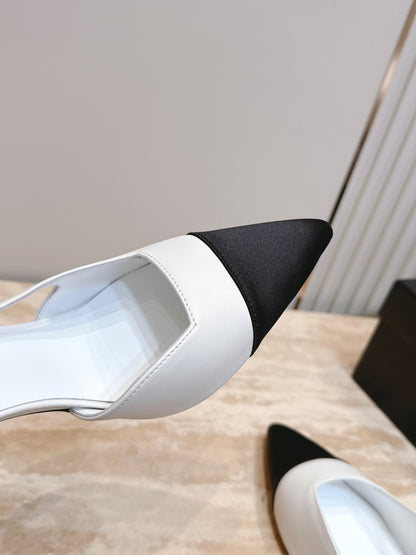 Chanel 2026 Slingback 90mm Fabric Calfskin 898949