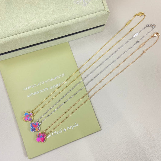 VCA Clover Vintage Pink Mop Necklace