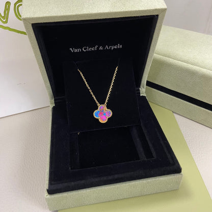 VCA Clover Vintage Pink Mop Necklace