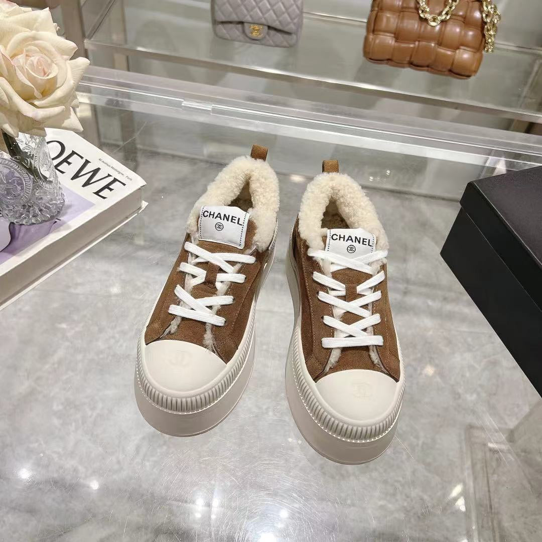 CC Sneaker Brown Suede Wool Lining