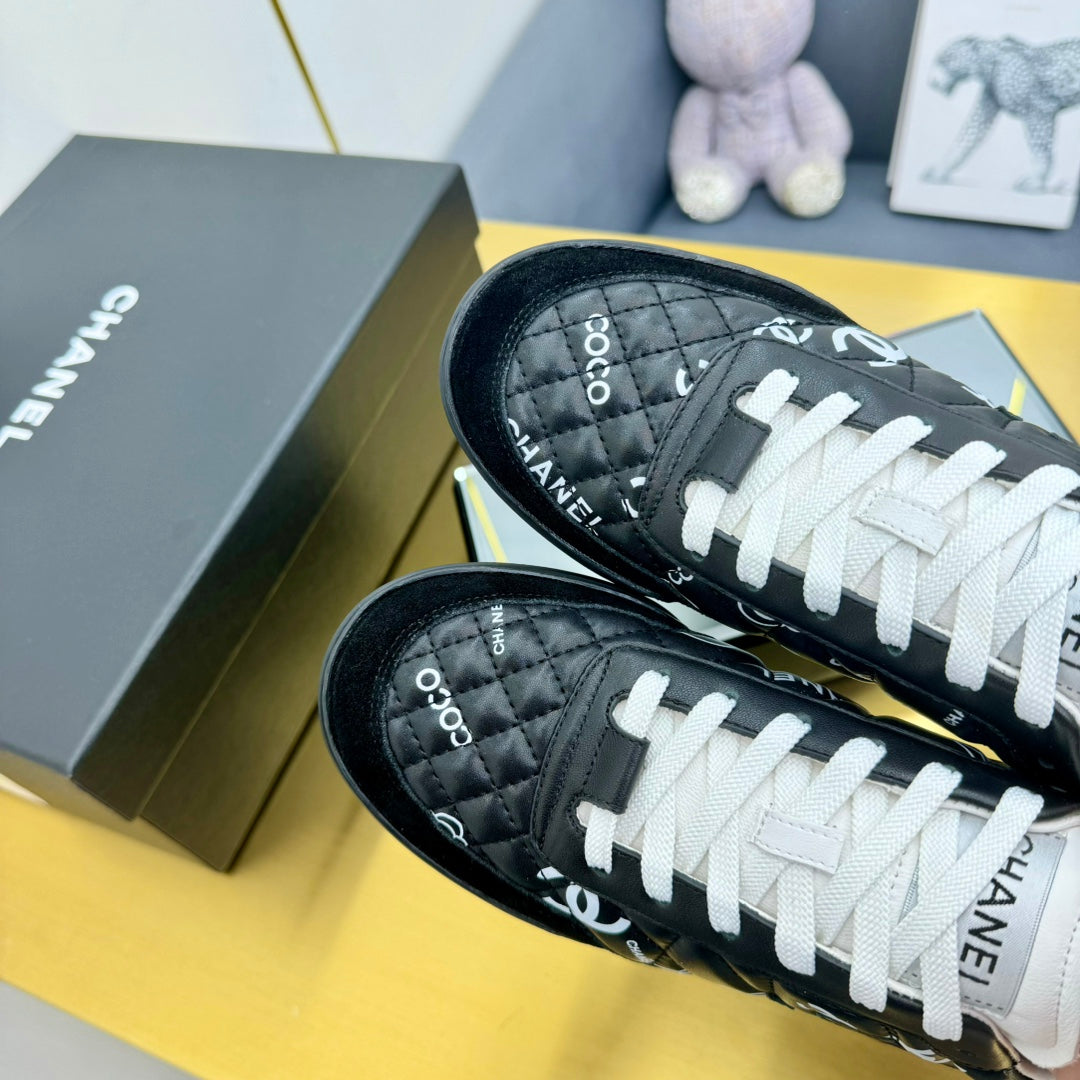 CC 25s Sneaker Black Leather With Velvet 297810