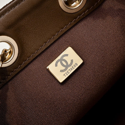 Chanel 2026 Hobo Bag 22cm Brown Suede 140689