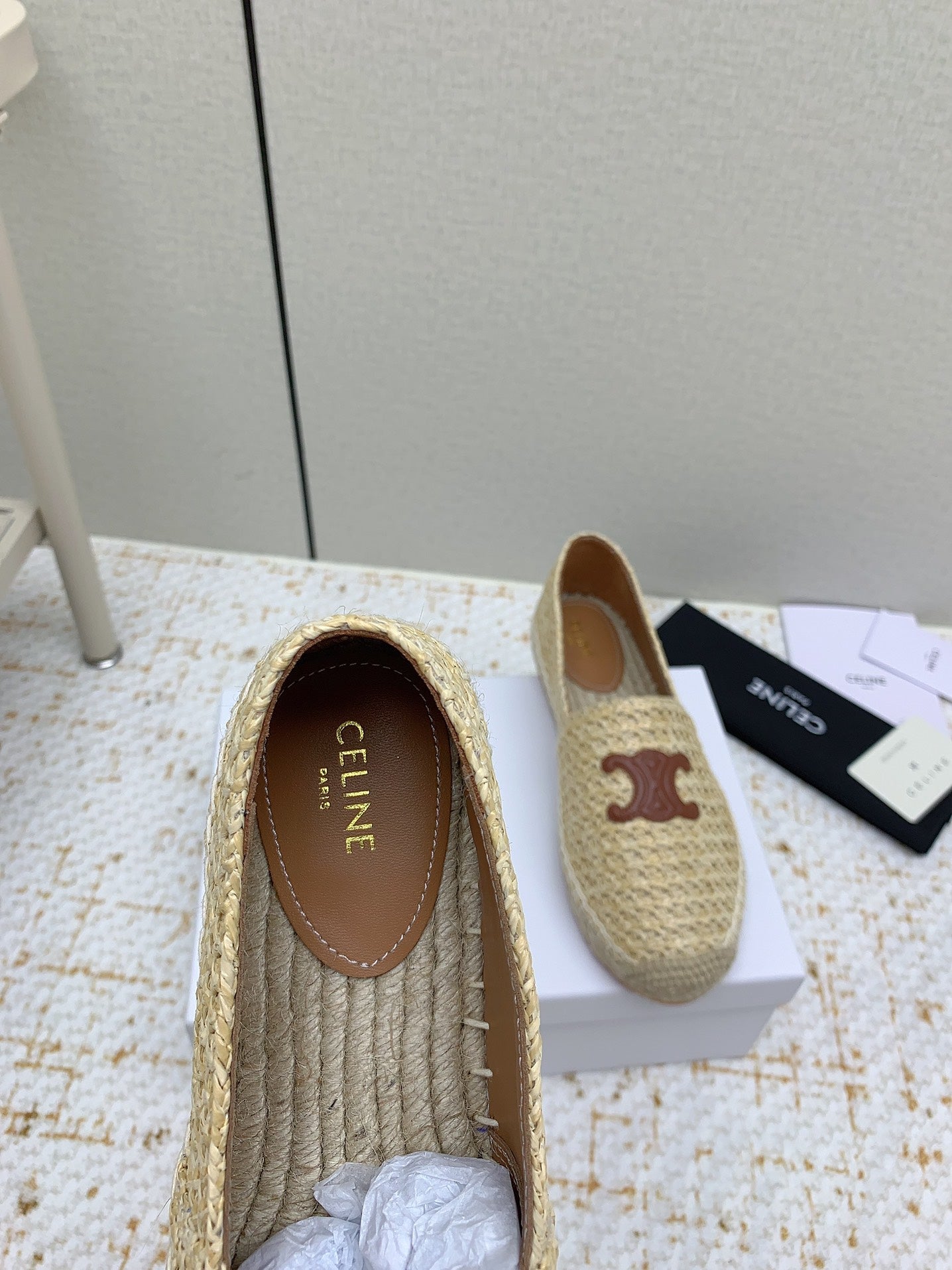 Celine 26 Flat Espadrilles In Tweed 732512