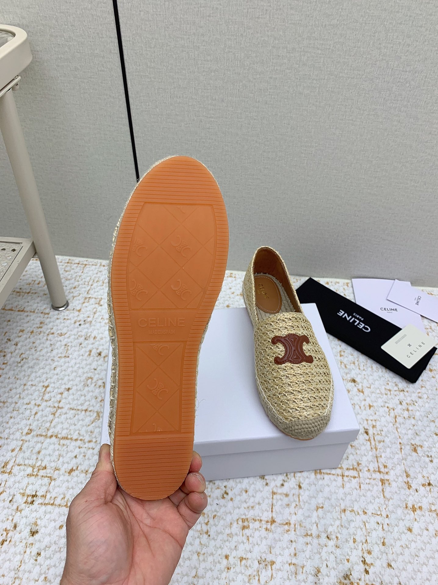 Celine 26 Flat Espadrilles In Tweed 732512
