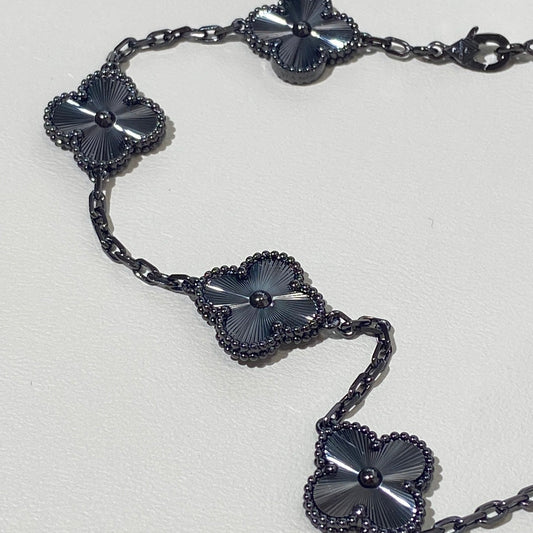 VCA Clover Vintage Black 5 Motifs Black Bracelet