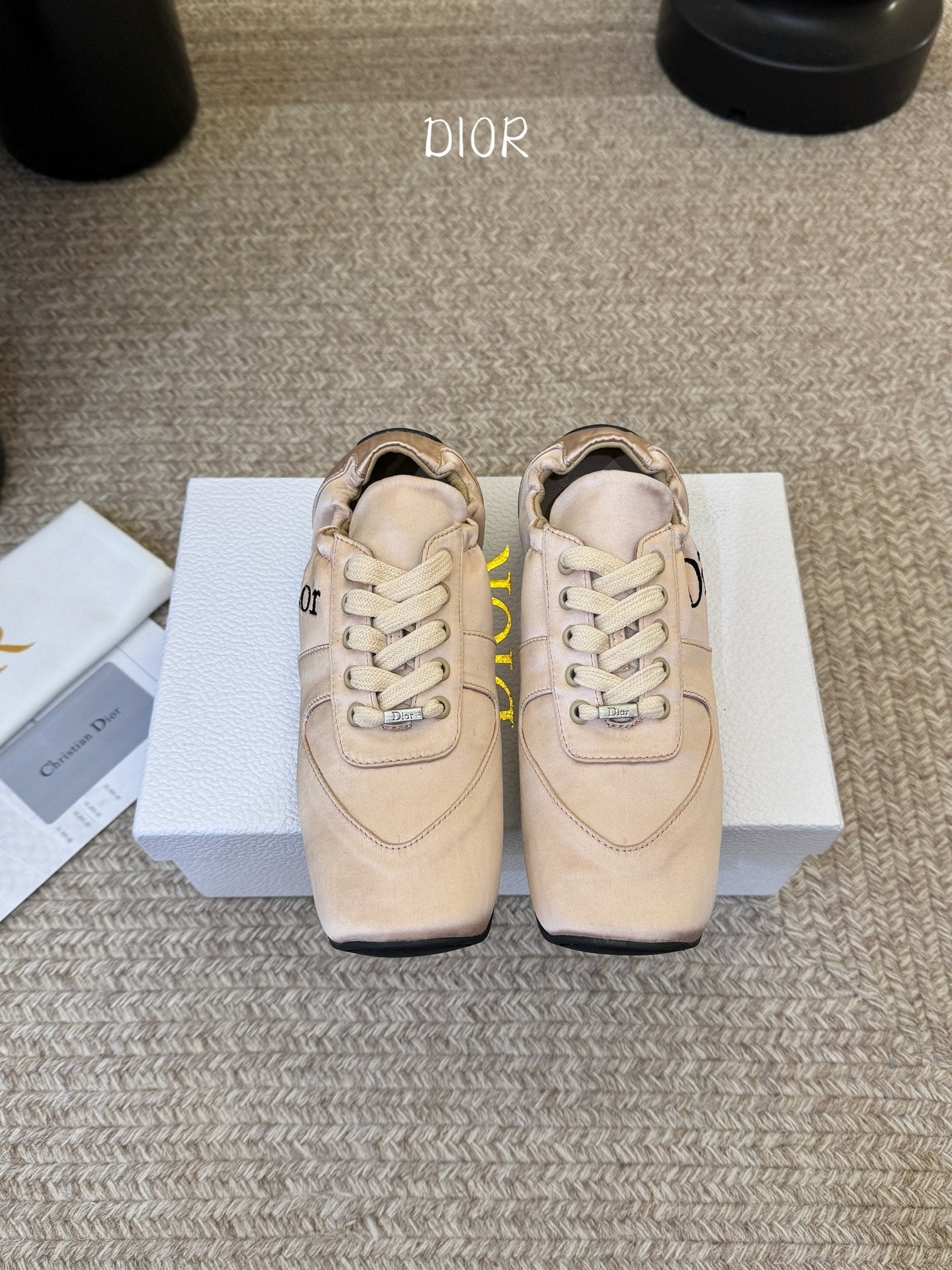 CD 26A Square Toe Casual Sneakers Cowhide Fabric