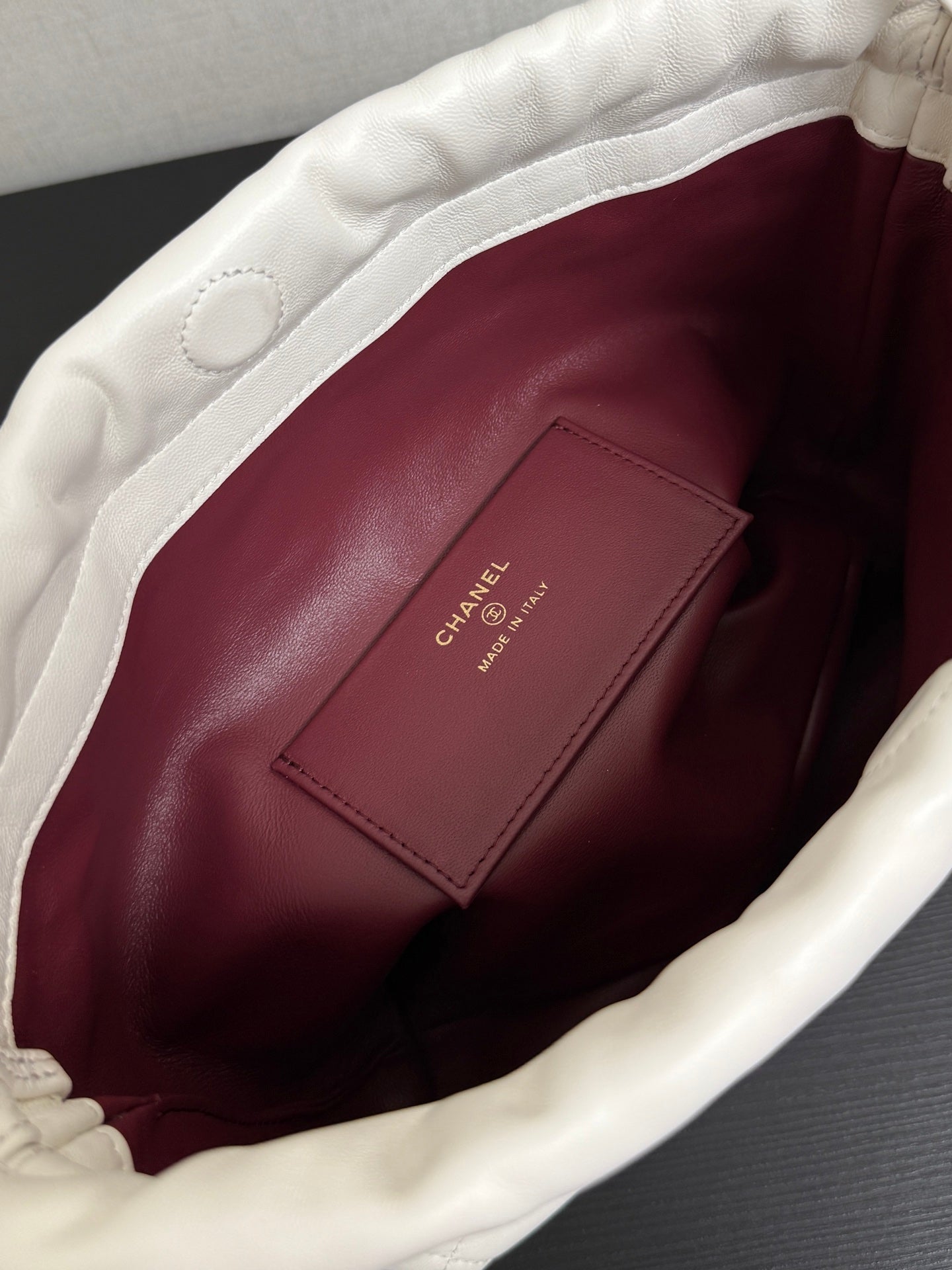 Chanel 2026 Lucky Bag 22cm White Sheepskin