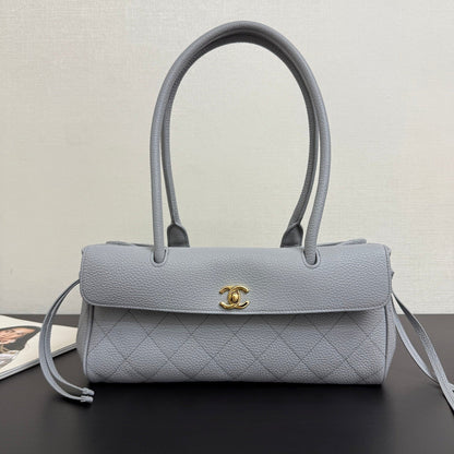 Chanel 2026 Shopping Bag 31cm Gray Grained Calfskin