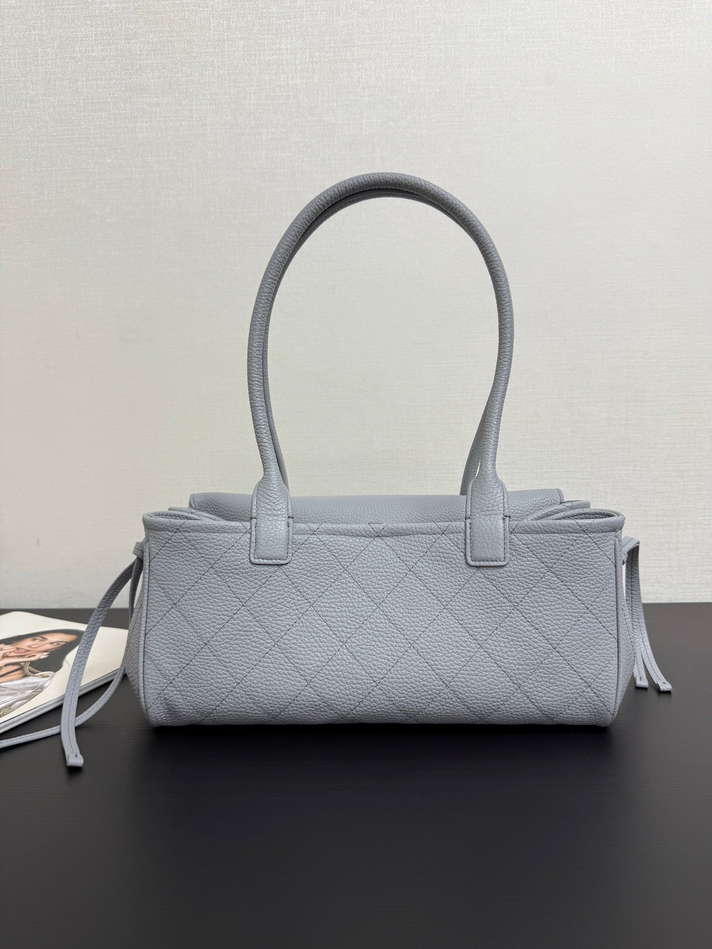 Chanel 2026 Shopping Bag 31cm Gray Grained Calfskin