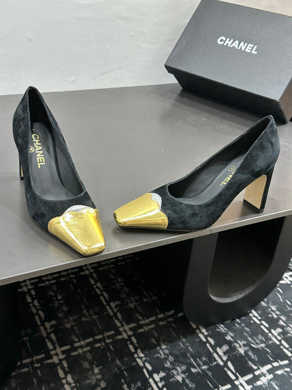 Chanel 2026 Kitten Heels Pumps Leather Sheepskin 832526