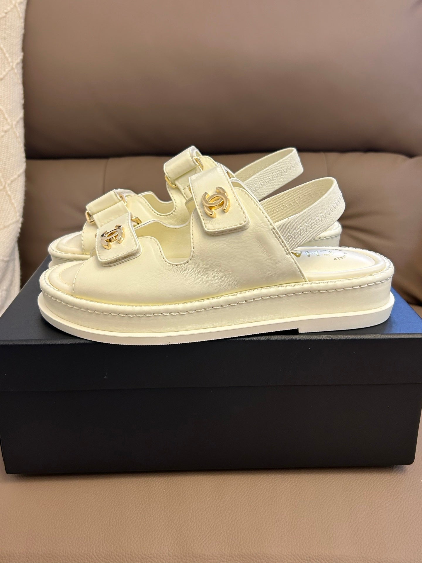 Chanel 2026 Dad Sandals Rubber Leather 779330