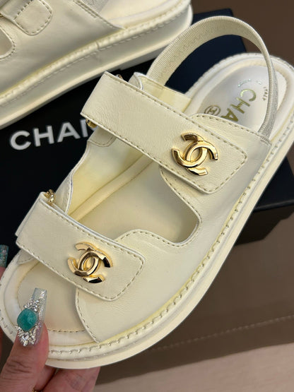 Chanel 2026 Dad Sandals Rubber Leather 779330