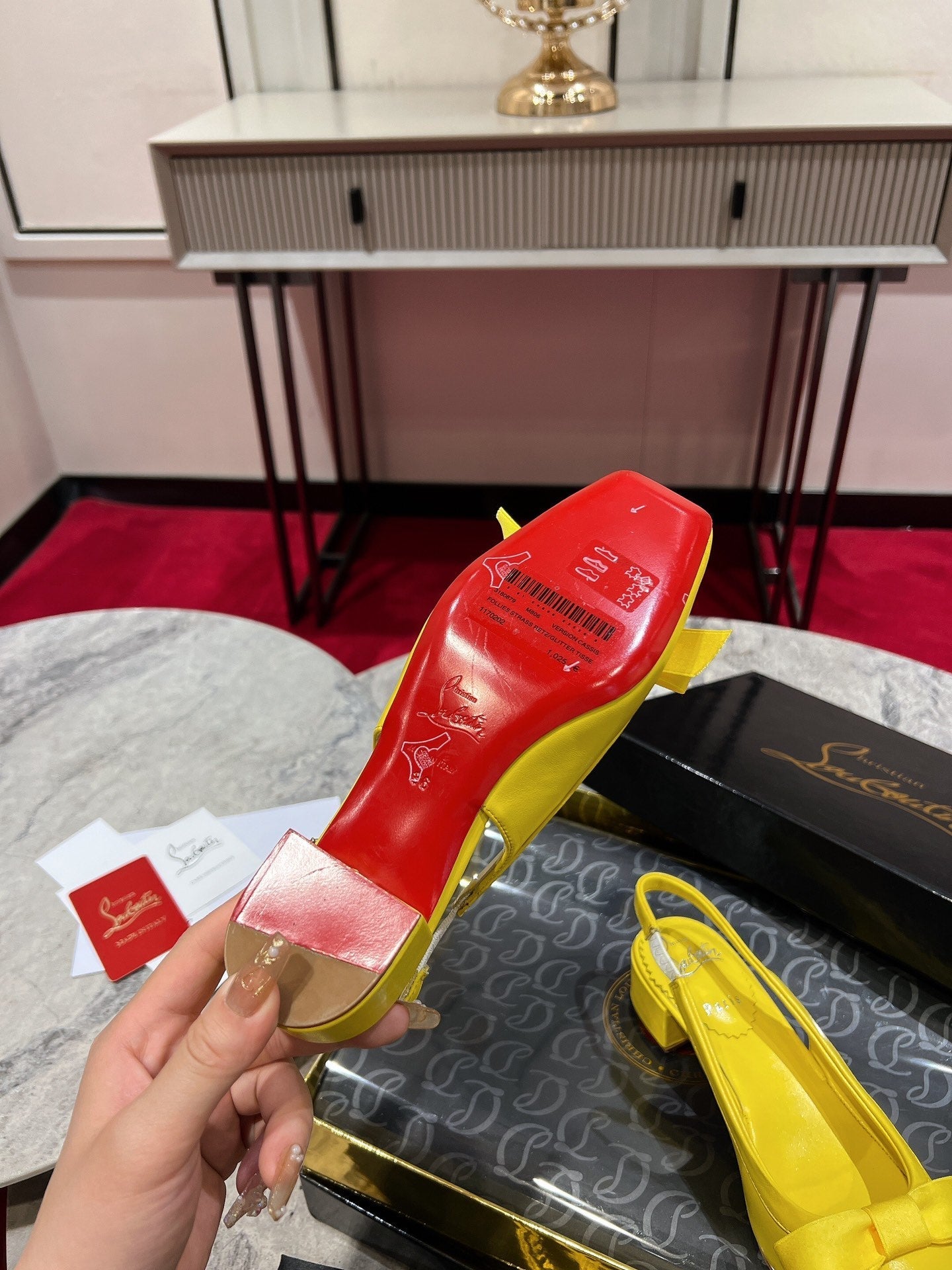 Christian Louboutin Mamadrague Slingback Pumps Leather 825307