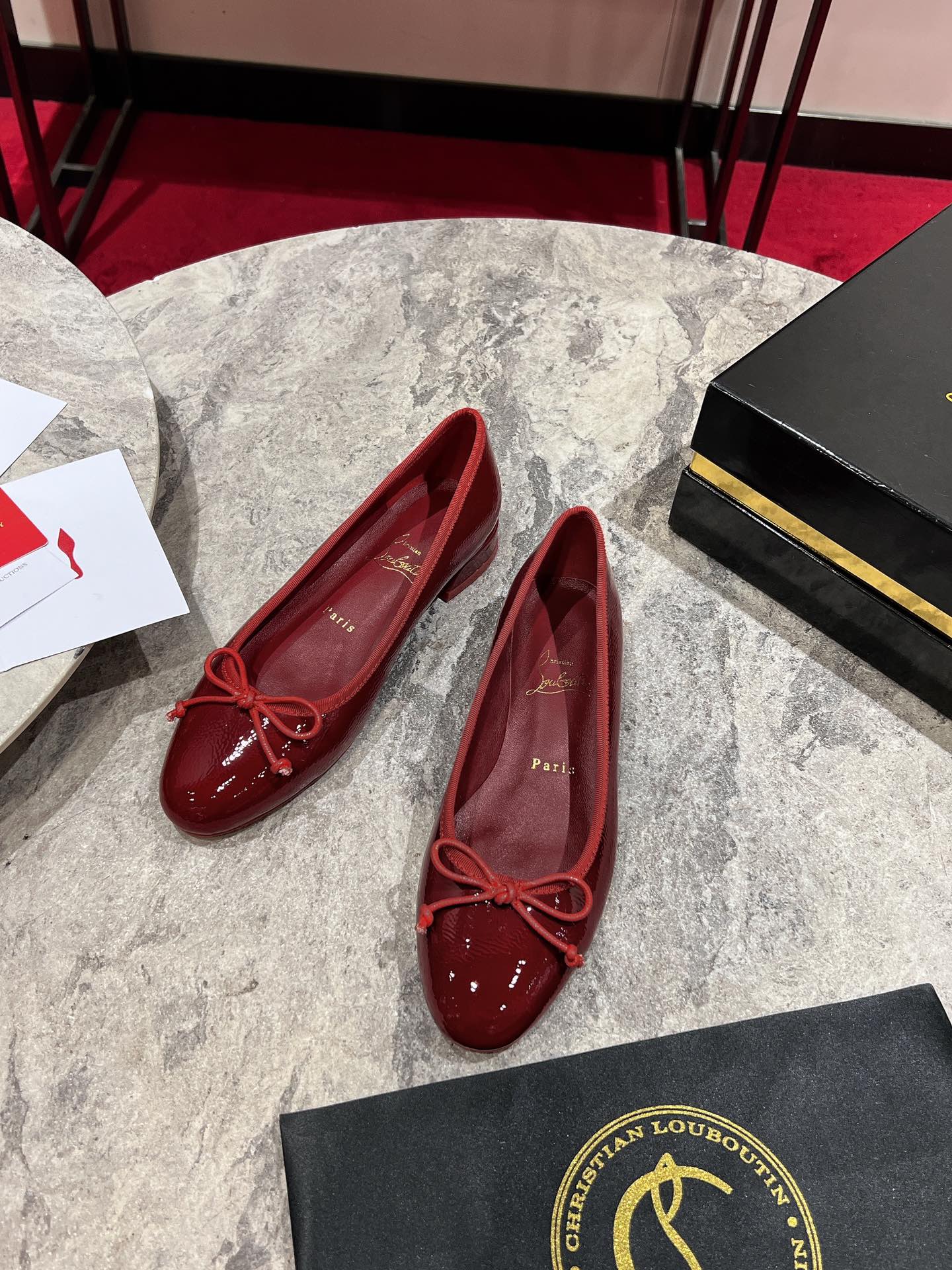 Christian Louboutin Sweetie Jane Ballet Flat Patent Leather 825312