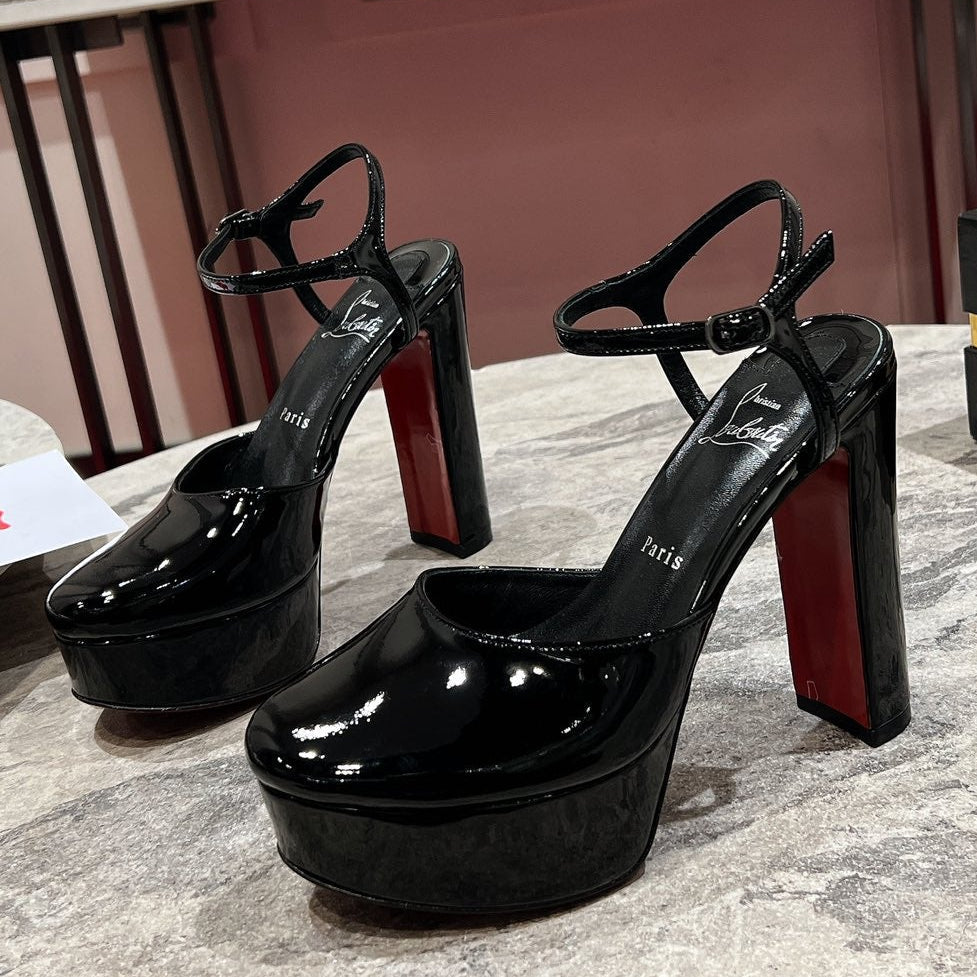 Christian Louboutin Movida Sabina Platform 130mm Pumps Patent Leather 825359