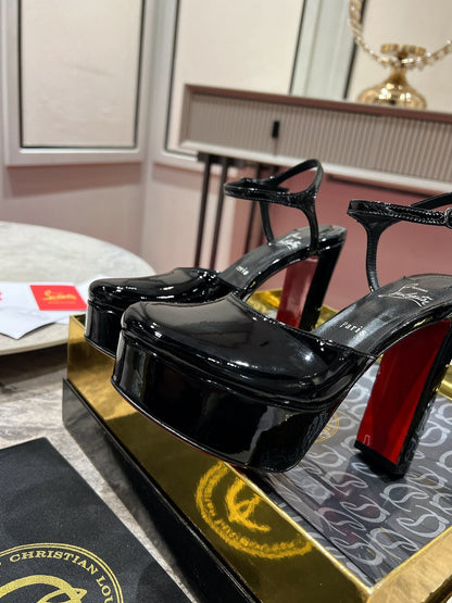 Christian Louboutin Movida Sabina Platform 130mm Pumps Patent Leather 825359