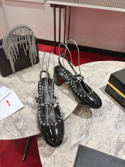 Christian Louboutin Mary Jane Pumps Patent Leather 825296