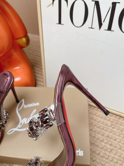 Christian Louboutin Just Jewel Strass Mules 855235