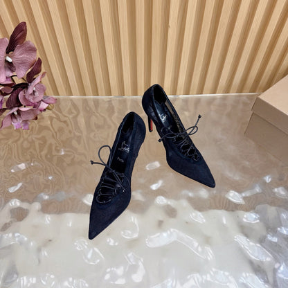 Christian Louboutin 2026 KM Lace 100mm Pumps Floral Lace Suede 698243