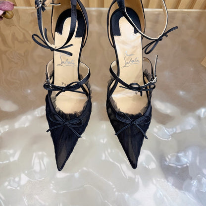 Christian Louboutin 2026 Travalata 85MM Tutulle Pumps Mesh Satin 698234