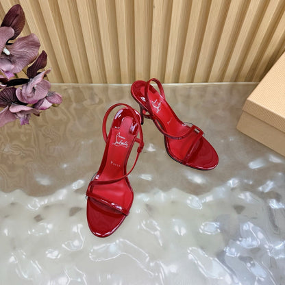 Christian Louboutin 2026 Rosa Z Slingback Sandals 100mm Patent Leather 776004