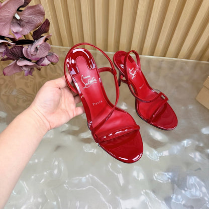 Christian Louboutin 2026 Rosa Z Slingback Sandals 100mm Patent Leather 776004