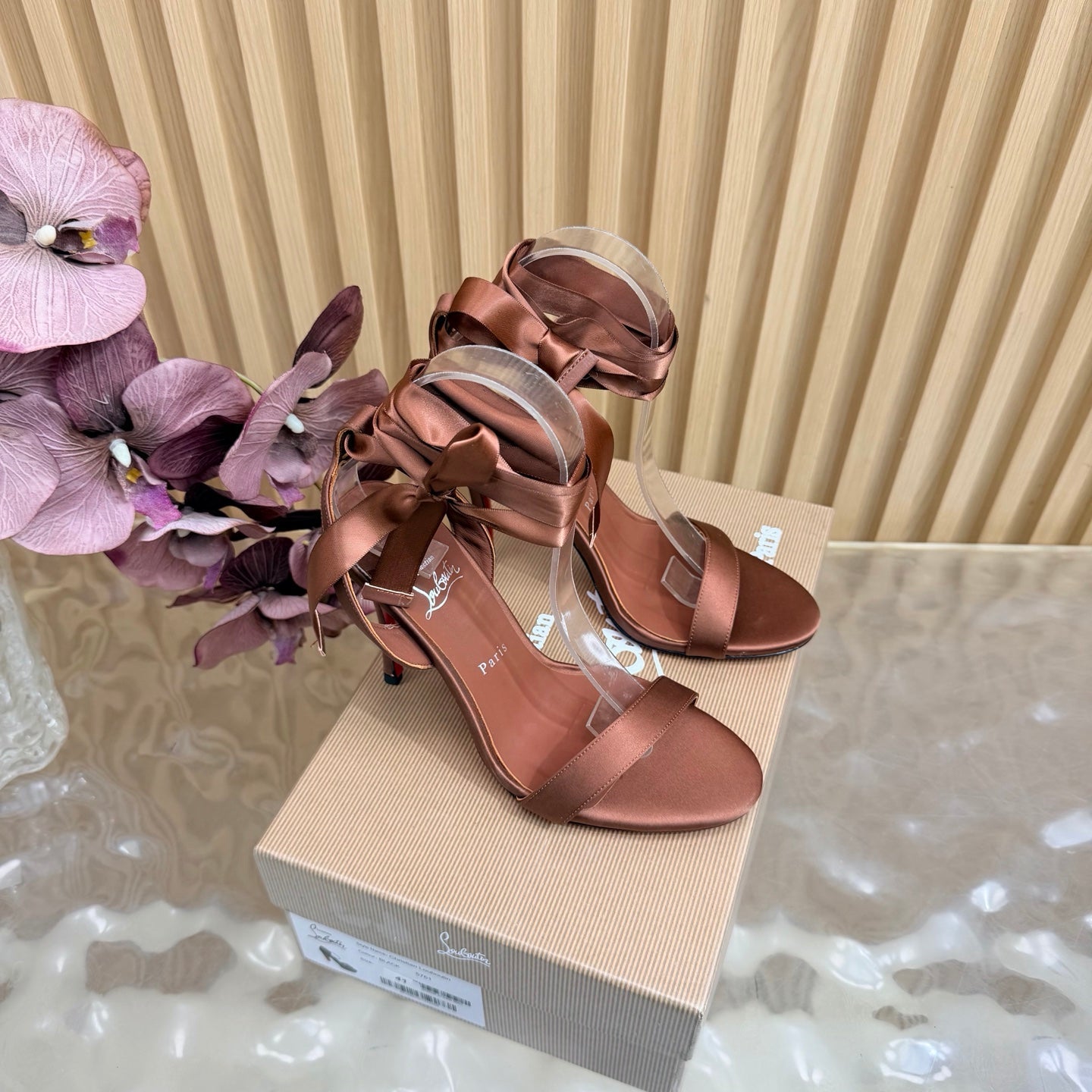 Christian Louboutin 2026 Cassia Lace Up Pumps 100mm Crepe Satin 775976