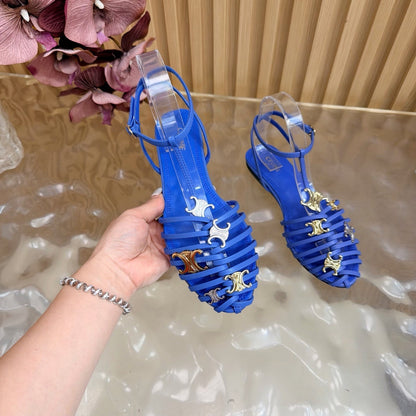 Celine 2026 Arc de Triomphe Cage Flat Sandal Calfskin 228208