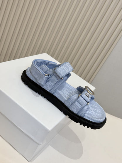 Dior 2026 Sandal Blue Fabric Leather 846482