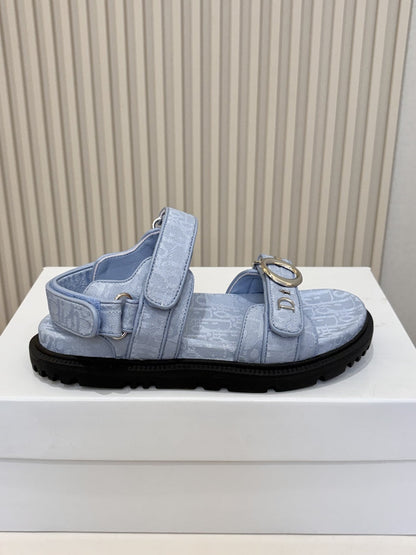 Dior 2026 Sandal Blue Fabric Leather 846482