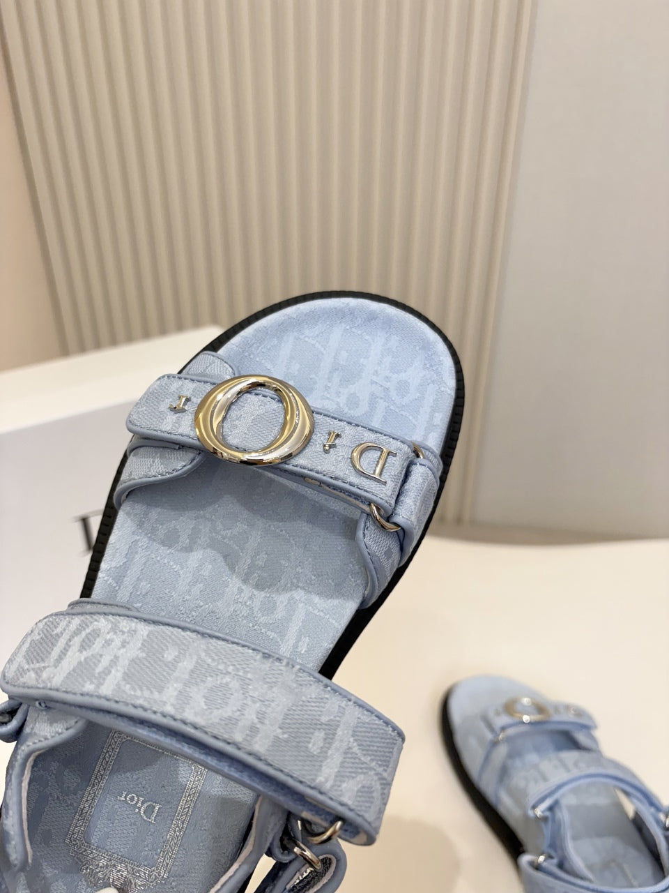 Dior 2026 Sandal Blue Fabric Leather 846482