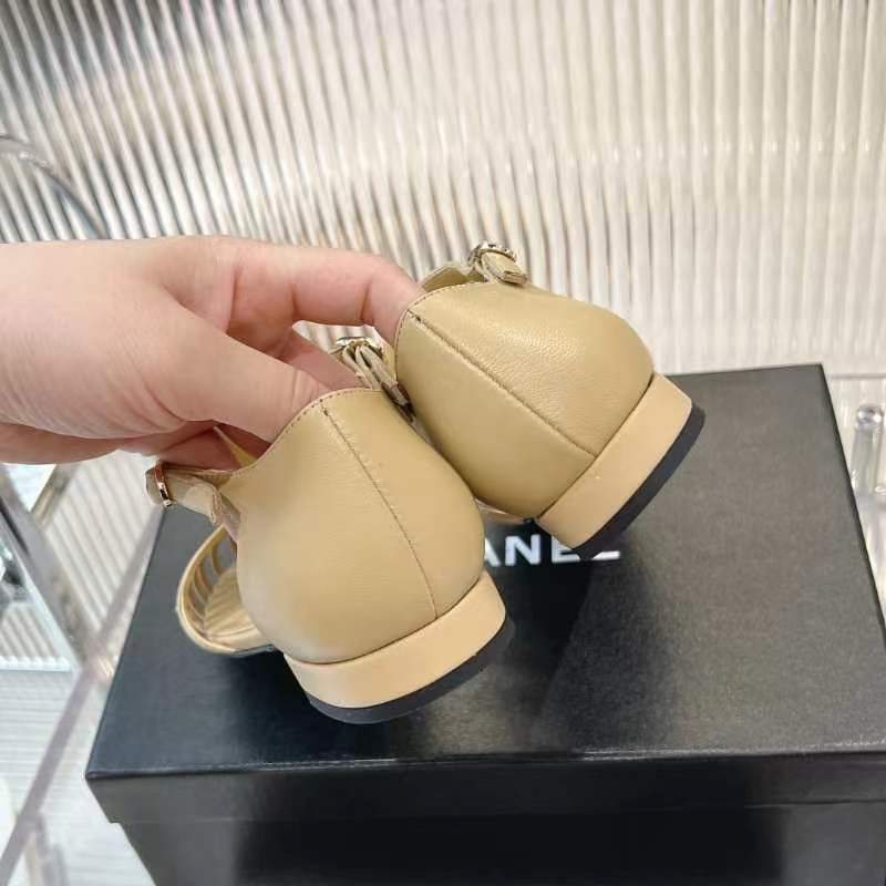 Chanel 2026 Interlocking CC T-Strap Sandals Leather 791132