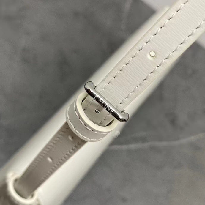 Celine 2026 Lola Bag 28cm White Calfskin 283621